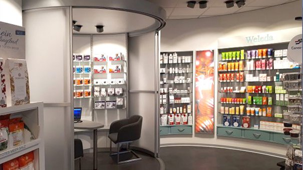 Beratungszylinder in bestehende Apothekeneinrichtungen integriert